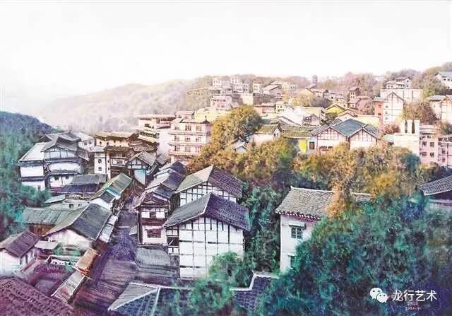 《走馬古鎮(zhèn)》油畫(huà) 翁凱旋（著名油畫(huà)家）
