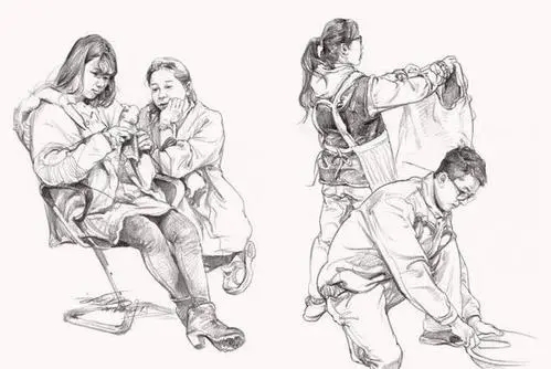 雙人速寫總是拿不到高分？重慶畫室分析這四種題型畫法！