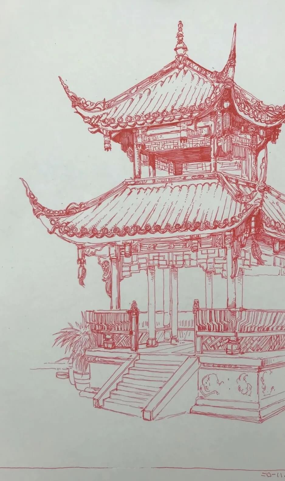 【重慶美術(shù)?？己偬赜?xùn)營(yíng)】重慶龍行藝術(shù)線上寒假課程第三講：風(fēng)景速寫(xiě)基礎(chǔ)！圖十